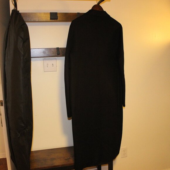 100% Mongolian Cashmere Double-Faced Overcoat -- Size S -- Black - Picture 10 of 13